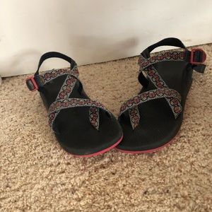 Multi colored Chaco size 11 with pink in base